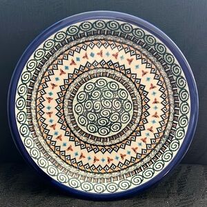 Boleslawiec Unikat Polish Pottery Dinner Plate Signed by Artist